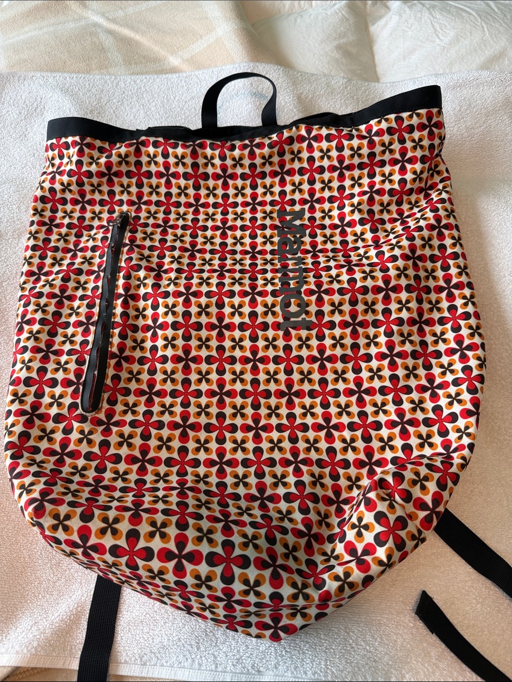Marmot Red Black Tan Floral-Print Everyday Backpack